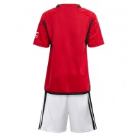 Dětský Fotbalový dres Manchester United 2023-24 Domácí Krátký Rukáv (+ trenýrky)